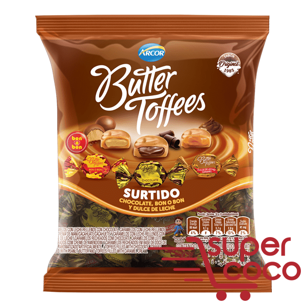 CARAMELOS BUTTER TOFFEES SURTIDO 140G | Super Coco