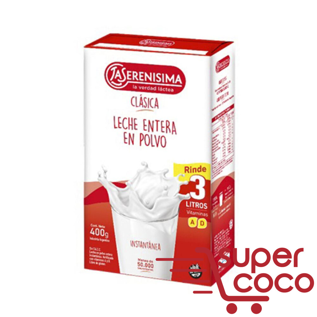 Leche en polvo entera 400gr- PORTOBELLO